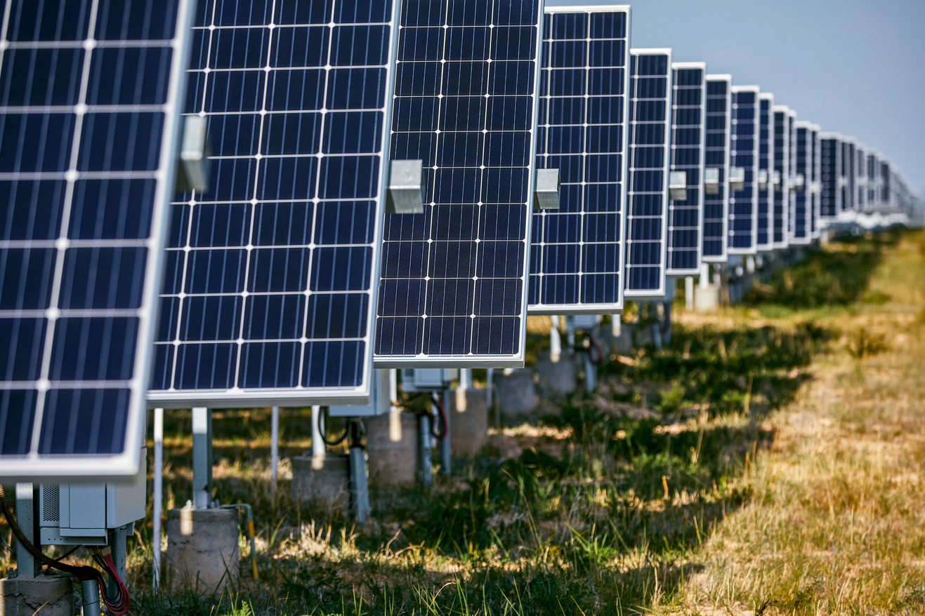 Outdoor solar cell panels